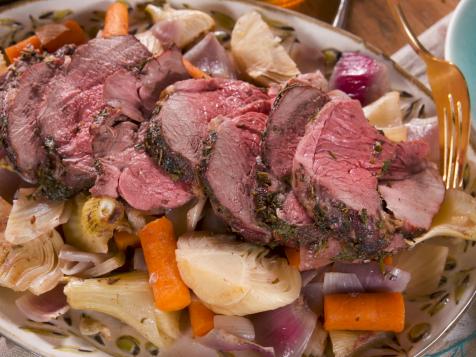 Honey-Braised Leg of Lamb with Carrots and Fennel