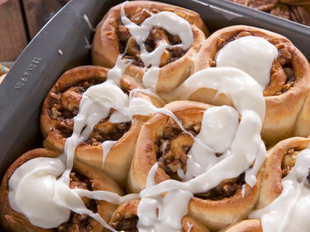 Gooey Cinnamon Buns with Thick Cream Cheese Icing image