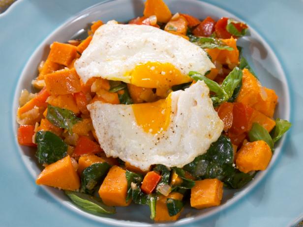 Sweet Potato Hash with Fried Eggs image