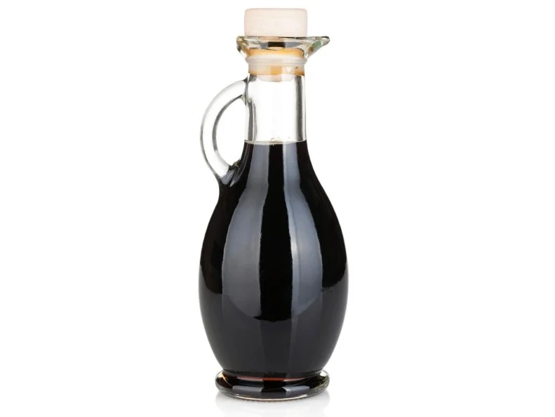 Vinegar bottle. Isolated on white background