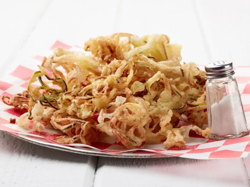 Food Network Kitchen’s Buffalo Zucchini Fries for Summer Slow Cooker/Zucchini Fries/Picnic Brick-Pressed Sandwiches, as seen on Food Network.