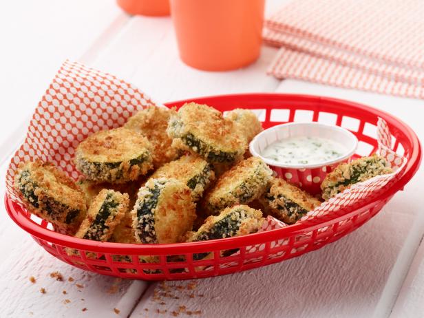 Food Network Kitchen’s Ranch Zucchini Fries for Summer Slow Cooker/Zucchini Fries/Picnic Brick-Pressed Sandwiches , as seen on Food Network.