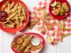 Food Network Kitchen’s Zucchini Fries Opener for Summer Slow Cooker/Zucchini Fries/Picnic Brick-Pressed Sandwiches, as seen on Food Network.