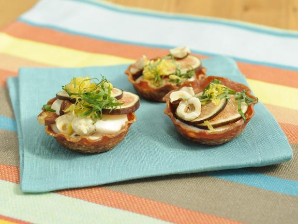 Salami Cups with Whipped Honey Ricotta and Fresh Figs