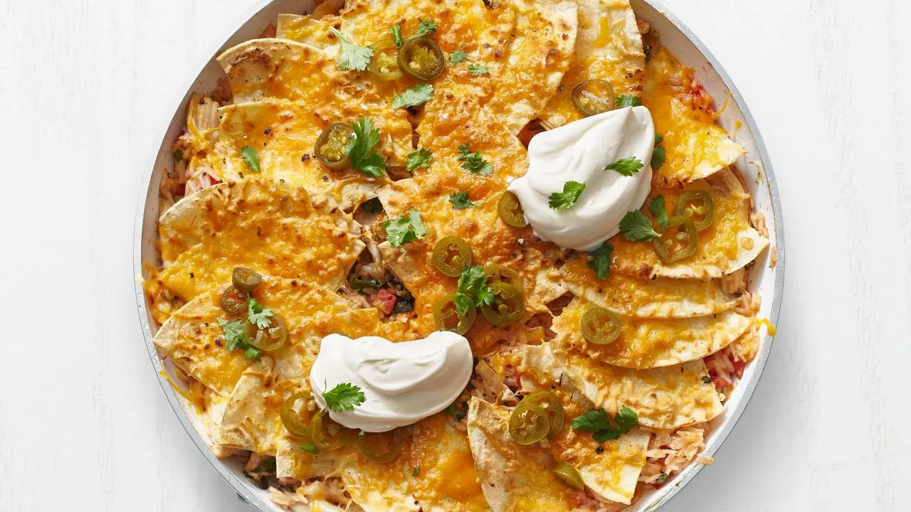 Chicken Enchilada Rice Bake