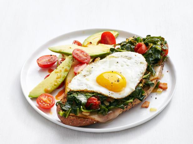 Open Face Egg And Collards Sandwiches Recipe Food Network Kitchen Food Network