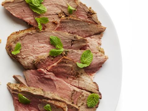 Roast Leg of Lamb with Ginger and Mint