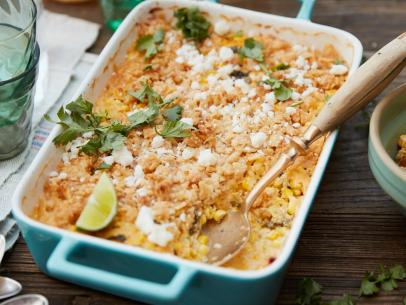 Food Network Kitchen’s Spicy Creamed Corn Crumble as seen on Food Network.