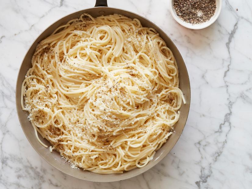 Food Network Kitchen’s OnePot Cacio e Pepe as seen on Food Network.