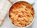 FNK ONEPOT PENNE ALLA VODKA, Food Network Kitchen, Food Network, Olive Oil, Onion, Tomato Paste, Red Pepper Flakes, Diced Tomatoes, Penne, Vodka, Heavy Cream, Parmesan, Basil