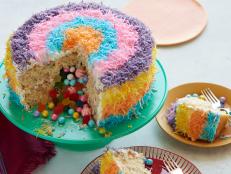 Food Network Kitchen’s Stuffed Pinata Cake as seen on Food Network.