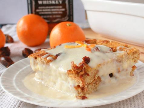 Bread Pudding with Dates and Orange Whiskey Sauce