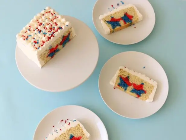 Surprise-Inside Star Cake Recipe | Alana Jones-Mann | Food Network