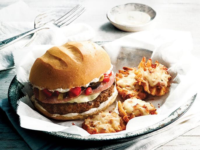 Salami Provolone Burger Recipe Food Network