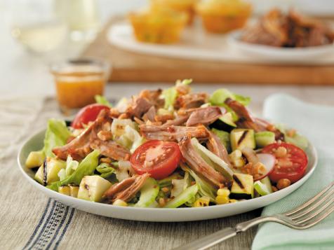 Pulled Pork Salad with Grilled Vegetables