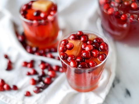 Vodka Cranberry Punch with Apple Cider Ice Cubes