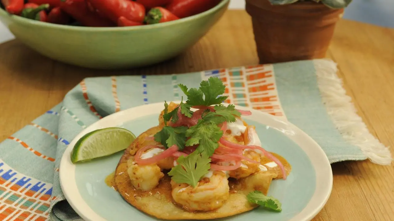 Shrimp Chipotle Tostadas