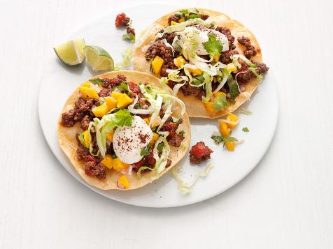 Beef Tostadas with Mango Salsa