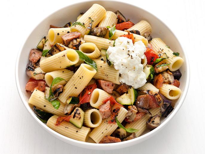 Rigatoni with Grilled Sausage and Vegetables Recipe Food Network