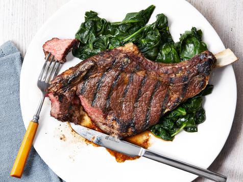 Coffee-Rubbed Grilled Rib Eyes
