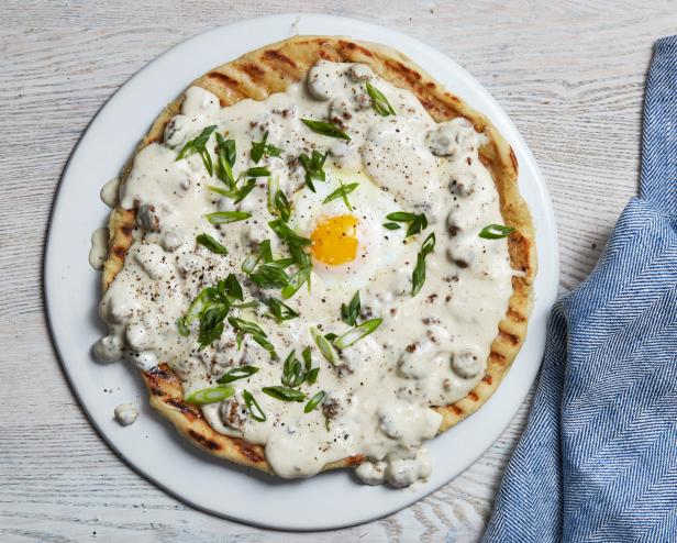 Grilled Breakfast Pizza with Sausage Gravy image