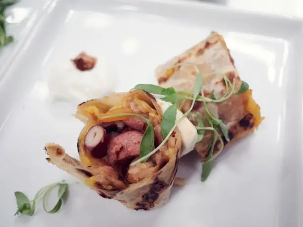 Chili Dog Hand Roll Recipe | Tregaye Fraser | Food Network