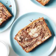 Food Network Kitchen's Choco Chunky Banana Bread, as seen on Food Network.