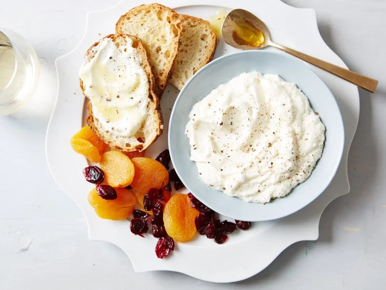 Food Network Kitchen's Homemade Whole Milk Ricotta, as seen on Food Network.