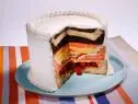 The Piecaken is displayed during an episode about the great cake vs. pie debate, as seen on Food Network's The Kitchen Sink, Season 1.