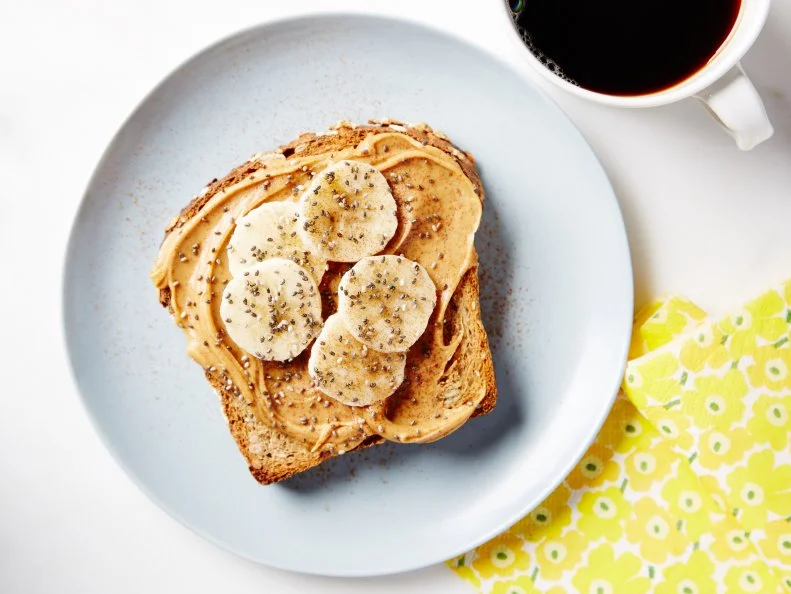 Food Network Kitchen's Peanut Butter, Banana and Chia Toast, as seen on Food Network.