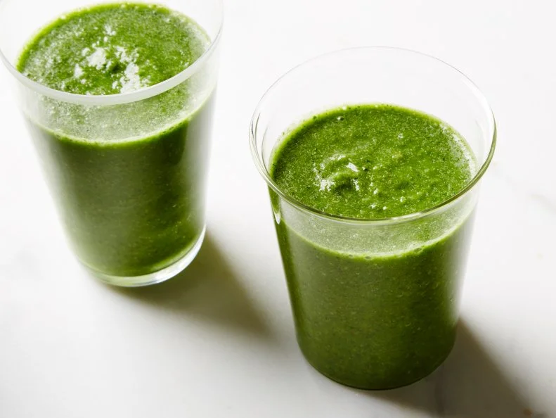Food Network Kitchen's Tropical Green Smoothie, as seen on Food Network.