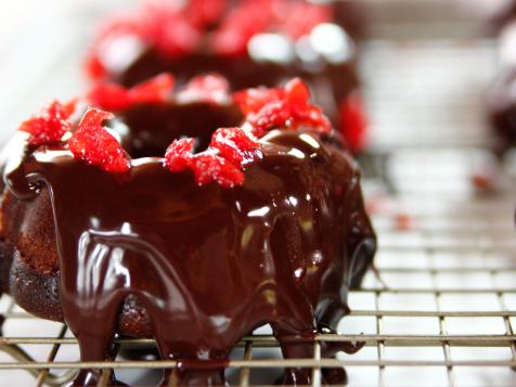 Mini Chocolate-Cherry Bundt Cakes