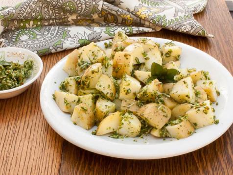 New Potatoes with 5-Minute Mint Pesto