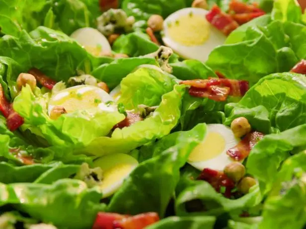 Butter Lettuce Salad with Hazelnuts and Bacon Bits Recipe | Valerie Bertinelli | Food Network