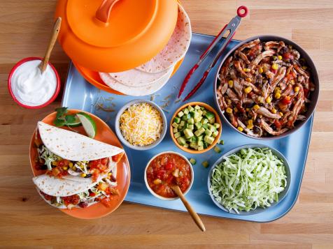 Mango Habanero Slow Cooker Chicken Tacos