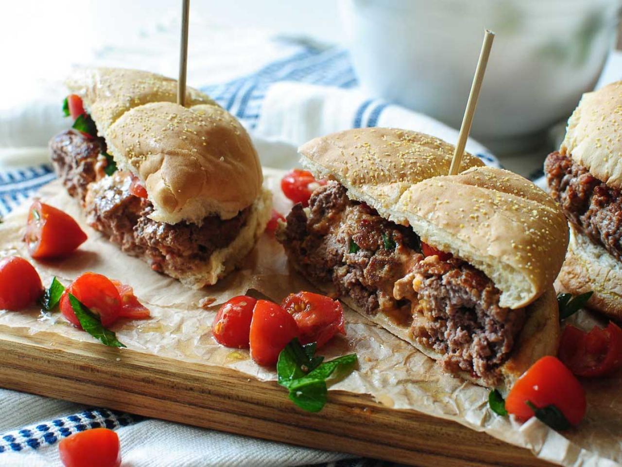 One Recipe, Two Meals: Stuffed Burgers with So. Much. Cheese. | FN Dish ...