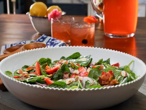 Spinach and Strawberry Salad with Warm Bacon Vinaigrette