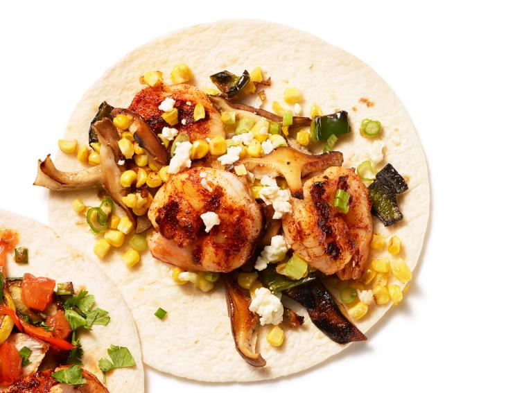 Shrimp Fajitas with Mushrooms and Corn Recipe Food Network Kitchen