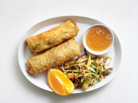 Chicken Egg Rolls with Broccoli Slaw