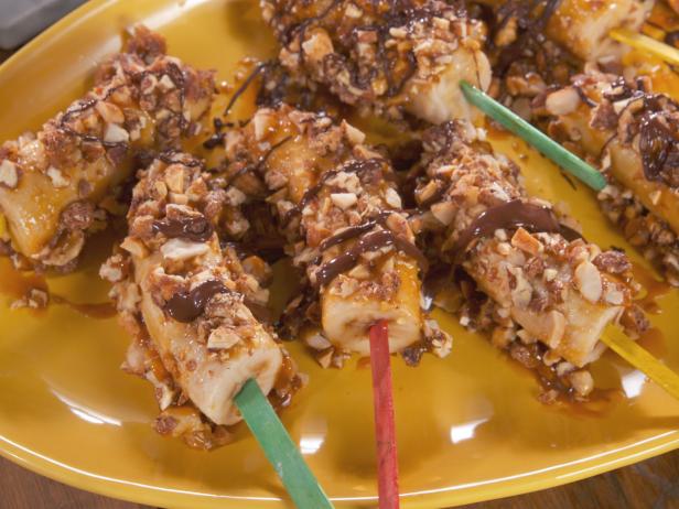 Chocolate and Butterscotch Frozen Bananas