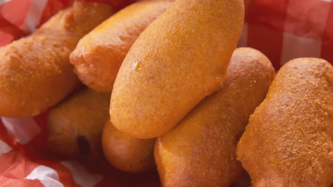 Mini Corn Dogs with Mustard