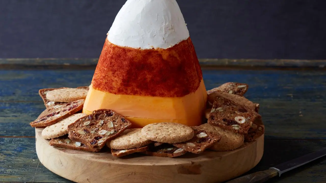 Candy Corn Cheese Tower