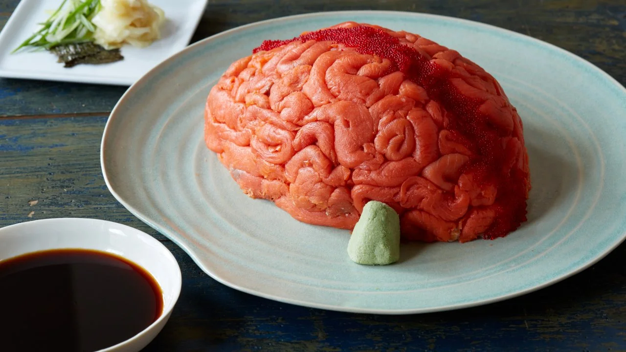 How to Make a Sushi Brain for Halloween : Food Network | Food Network
