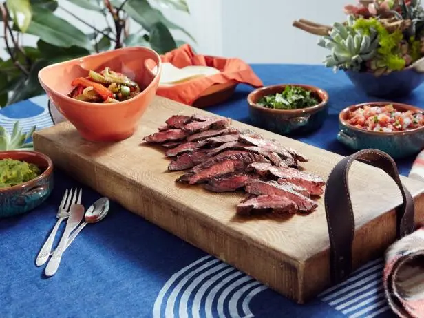 Steak Fajitas with Guacamole and Fixings Recipe | Food Network