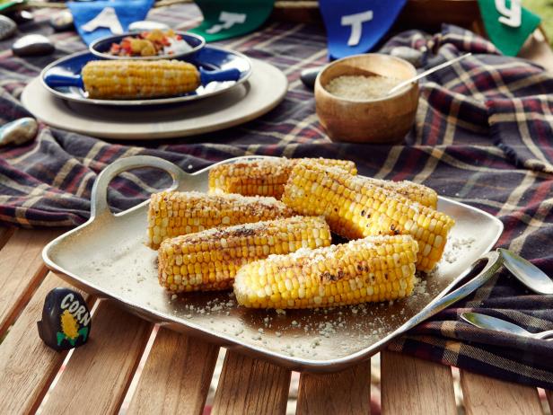 Host Patricia Heaton's dish, Foil Packet Corn on the Cob, as seen on Food Network’s Patricia Heaton Parties, Season 2.