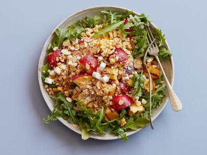 Food Network Kitchen’s Grilled Peach and Corn Salad.