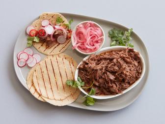 Food Network Kitchen’s Grilled Beef Barbacoa Tacos.
