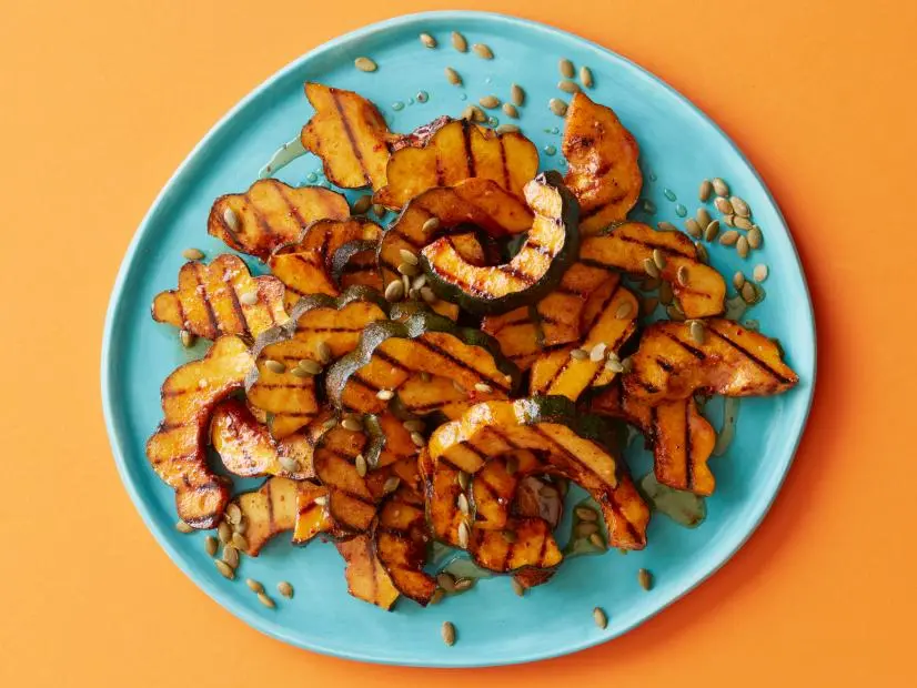Food Network Kitchen’s Grilled MapleGlazed Acorn Squash.