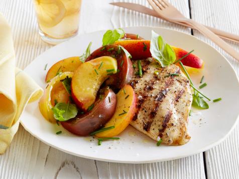 Grilled Chicken with Peach Salad