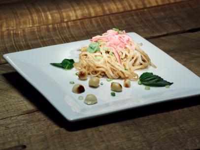Finalist Monterey Salka's dish, Bahn Mi Noodle Salad, for the Will it...Innovate? challenge, as seen on Star Salvation for Food Network Star, Season 12.